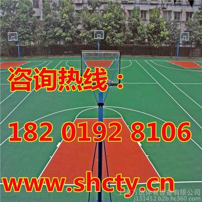杭州塑胶篮球场施工工艺图片_高清图_细节图-上海万达体育设备 -
